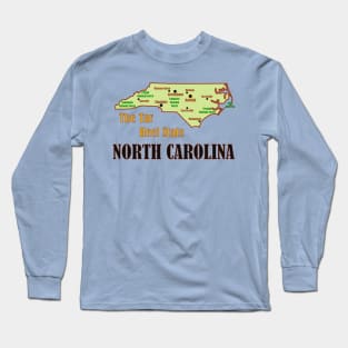 North Carolina Map Long Sleeve T-Shirt